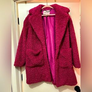 Pink BCBG teddy coat